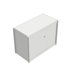 Lockable Cabinet - 760H (White & Black)